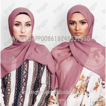 Tingyu original produktion whosale basics frauen einfarbig hijab schal dubai stilvolle muslim